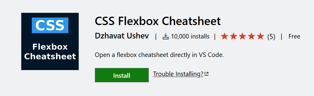 CSS Flexbox Cheatsheet extension